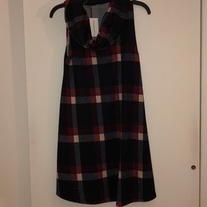 Cow neck, sweater material dress